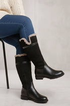 Fully Fur Lined Black Knee High Boots (PACK B)