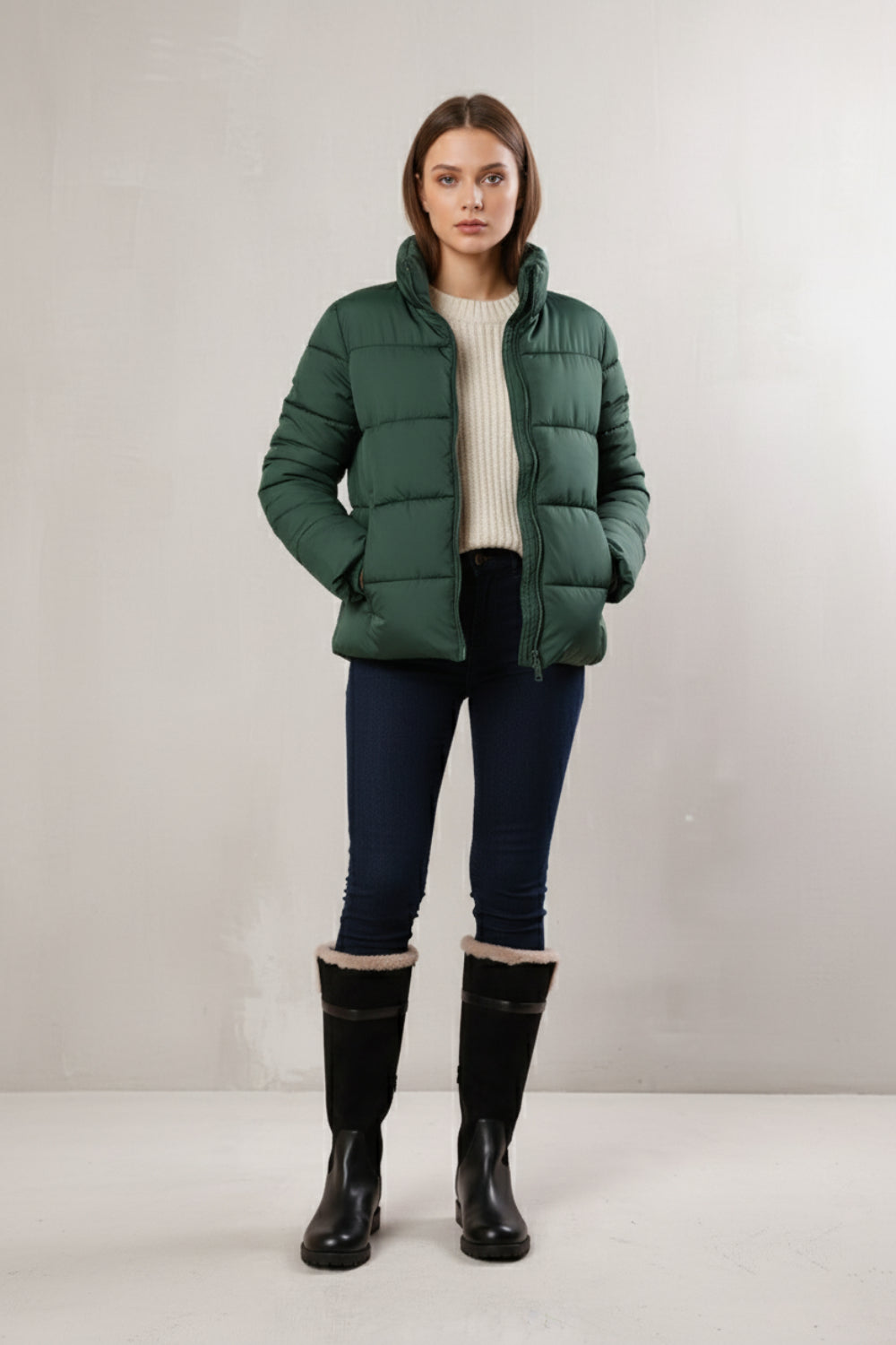 Fully Fur Lined Black Knee High Boots (PACK A)