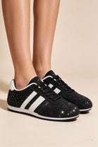 Crystal Embellished Comfort Trainers in Black – Women’s Premium Wholesale Footwear