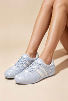 Crystal Embellished Comfort Trainers in Blue – Women’s Premium Wholesale Footwear