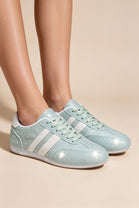Crystal Embellished Comfort Trainers in Turquoise – Women’s Premium Wholesale Footwear