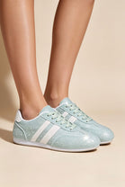 Crystal Embellished Comfort Trainers in Turquoise – Women’s Premium Wholesale Footwear