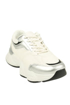 WHITE CHUNKY SOLE LACE UP TRAINERS