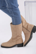 Camel Suede Designer Calf High Flat Boot (PACK B)
