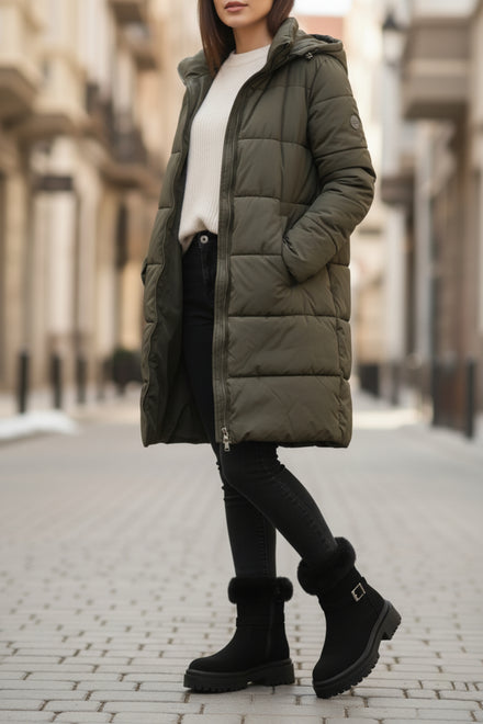 Black Faux Fur Collar Buckle Ankle Boot (PACK B)