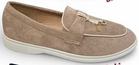 KHAKI COLOUR FLAT DESIGNER LOAFERS