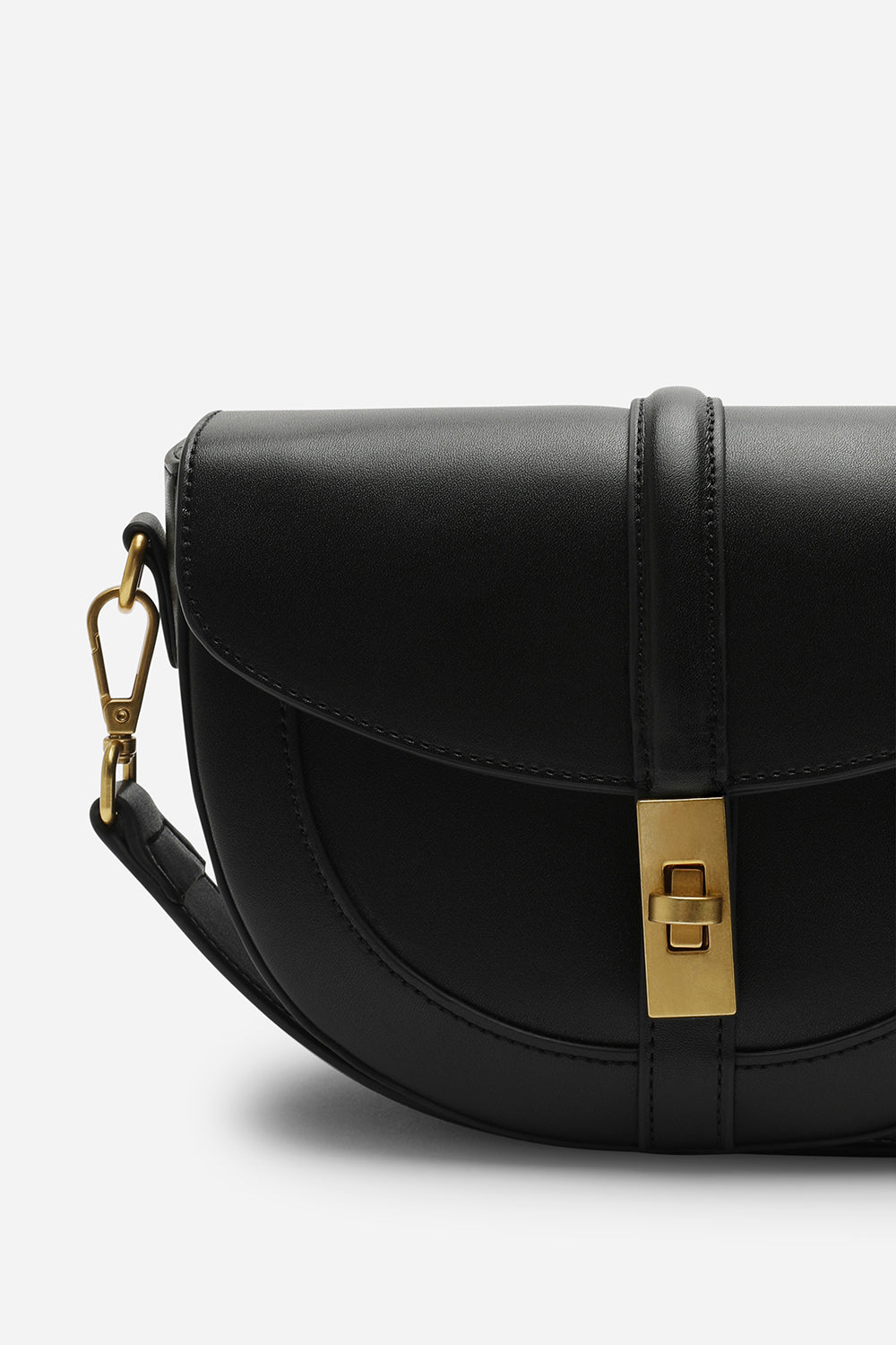Wholesale Black Faux Leather Crossbody Bag with Adjustable Strap & Secure Lock