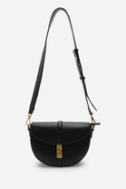 Wholesale Black Faux Leather Crossbody Bag with Adjustable Strap & Secure Lock