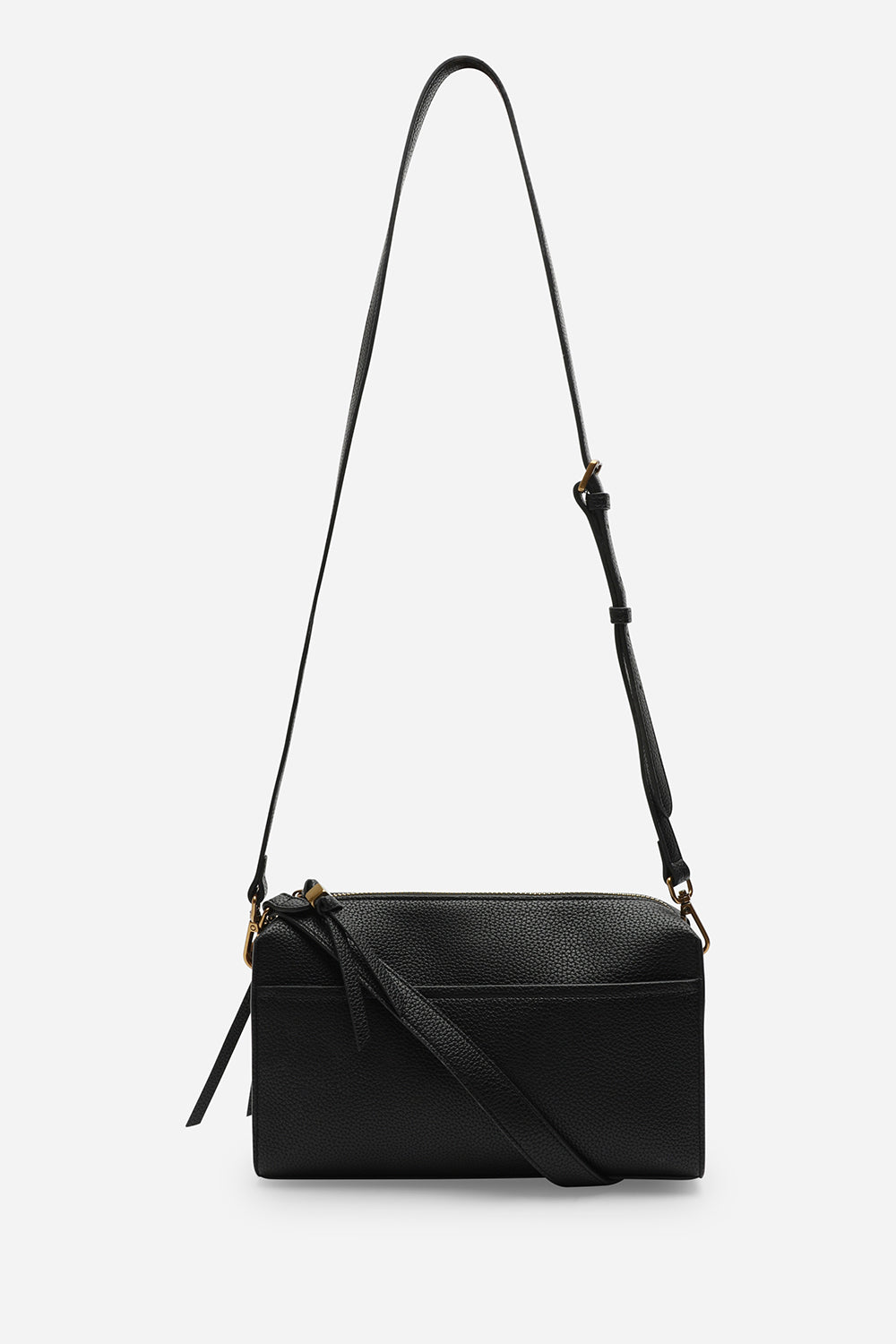 Classic Black Everyday Faux Leather Shoulder Bag
