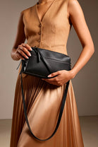 Classic Black Everyday Faux Leather Shoulder Bag