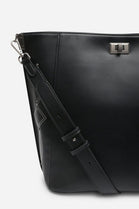 Western Stitch Tote Bag – Wholesale Faux Black Shoulder Handbag