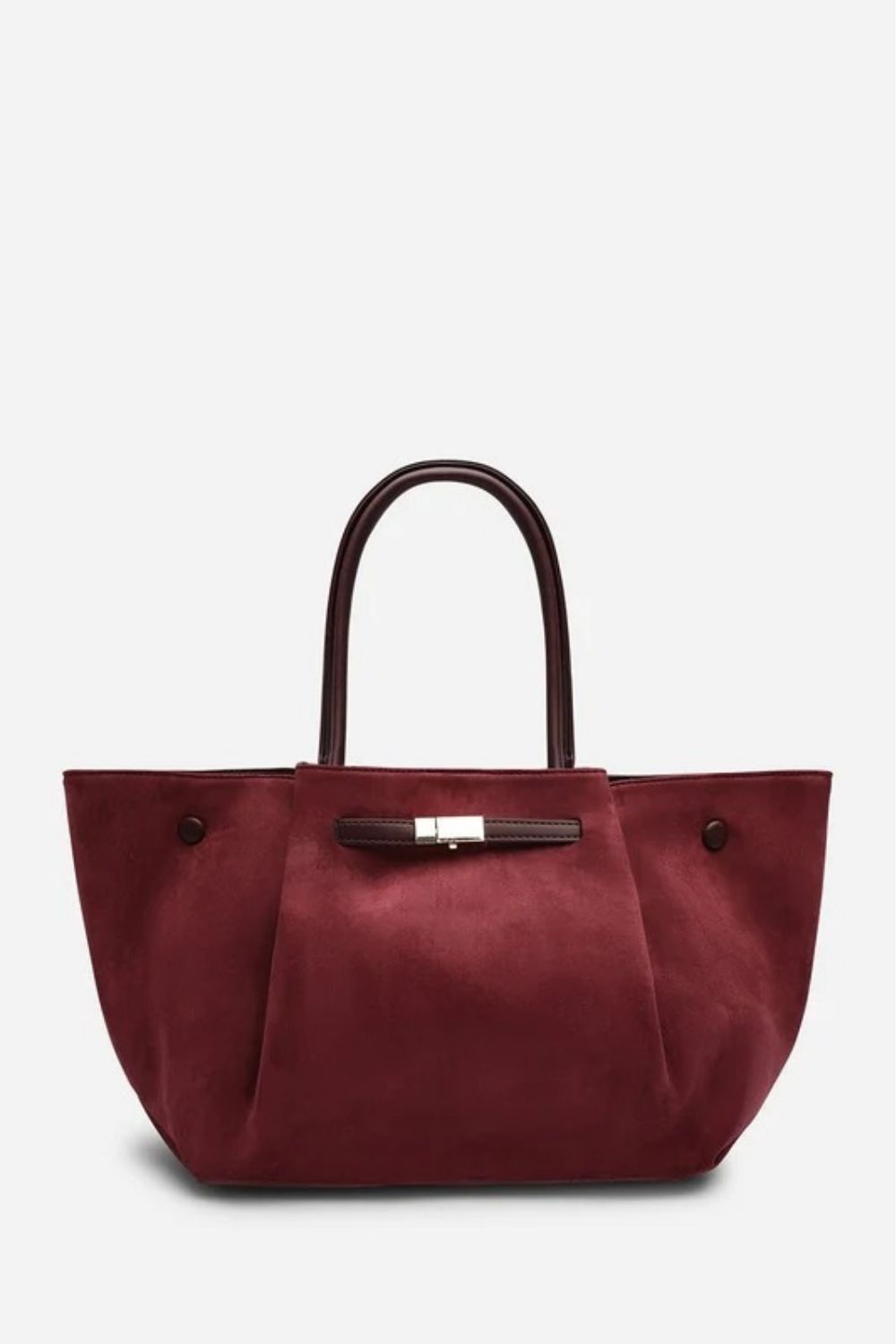 Wholesale Slouchy Faux Suede Hobo Bag – Burgundy