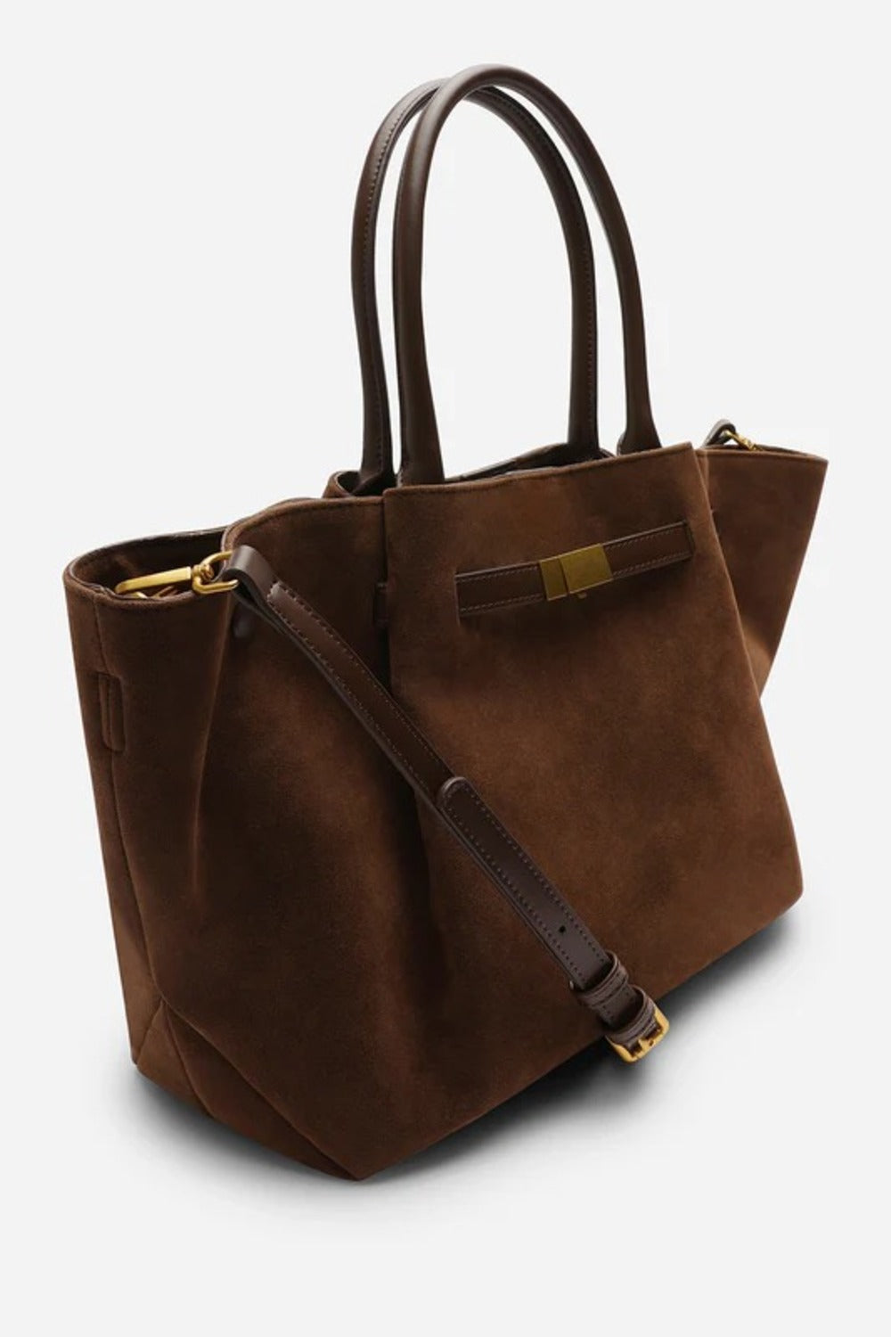 Wholesale Slouchy Faux Suede Hobo Bag – Dark Brown