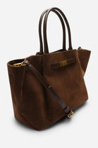 Wholesale Slouchy Faux Suede Hobo Bag – Dark Brown