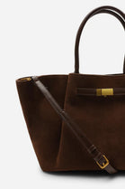Wholesale Slouchy Faux Suede Hobo Bag – Dark Brown