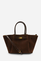 Wholesale Slouchy Faux Suede Hobo Bag – Dark Brown