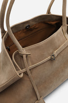 Wholesale Premium Cognac Suede Slouchy Shoulder Bag