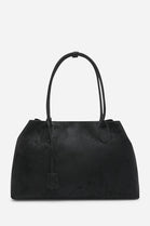 Wholesale Premium Black Suede Slouchy Shoulder Bag