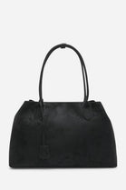 Wholesale Premium Black Suede Slouchy Shoulder Bag
