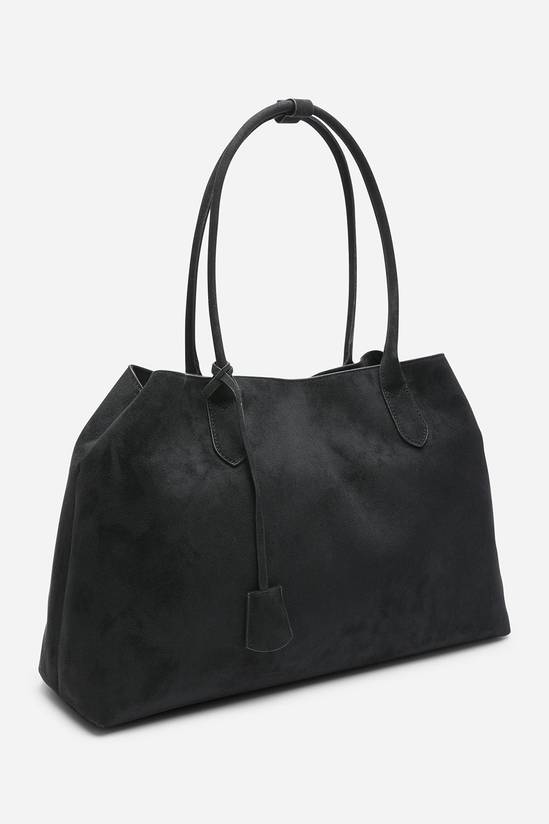 Wholesale Premium Black Suede Slouchy Shoulder Bag