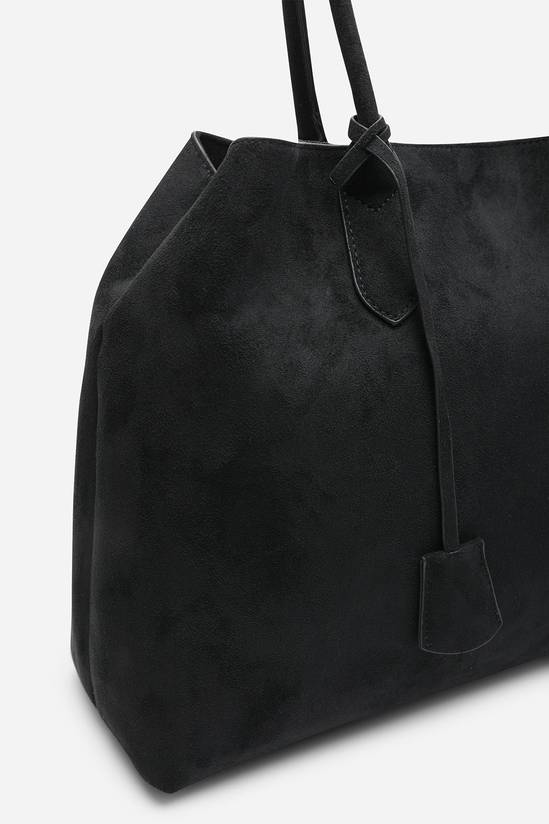 Wholesale Premium Black Suede Slouchy Shoulder Bag