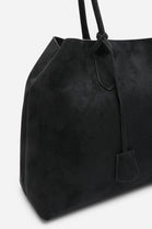 Wholesale Premium Black Suede Slouchy Shoulder Bag