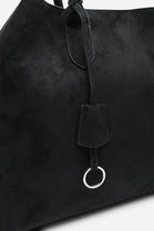 Wholesale Premium Black Suede Slouchy Shoulder Bag