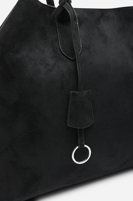 Wholesale Premium Black Suede Slouchy Shoulder Bag