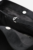 Wholesale Premium Black Suede Slouchy Shoulder Bag