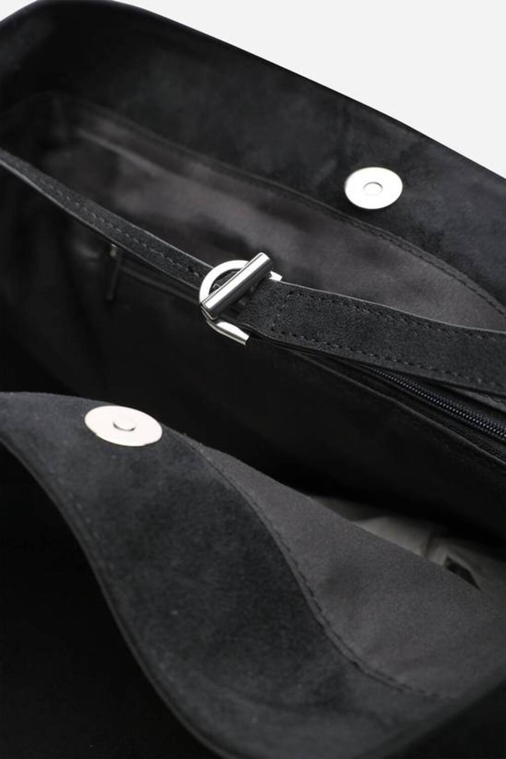 Wholesale Premium Black Suede Slouchy Shoulder Bag