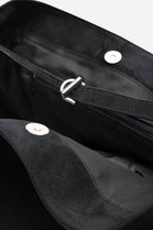 Wholesale Premium Black Suede Slouchy Shoulder Bag
