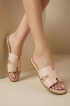 Wholesale Women’s Beige Cut‑Out Slide Sandals