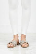 Gold Diamante Slider Sandals | Wholesale