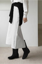 Black Suede Designer Calf High Flat Boot