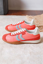 Aqua Retro Low‑Top Trainers With Gum Sole