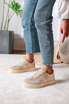 Gold Platform Gum Sole Trainers