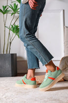 Green Platform Gum Sole Trainers