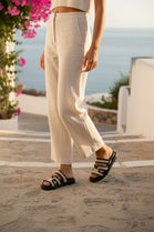 Black Cut-Out Footbed Slide Sandals - Pack B