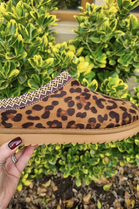 LEOPARD FAUX SUEDE EMBROIDERED AZTEC COZY SLIPPER BOOTS (PACK A)