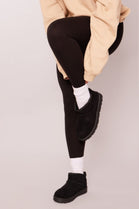 BLACK FAUX SUEDE ULTRA MINI COZY SNOW ANKLE BOOTS