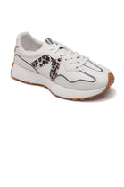 LEOPARD PRINT LACE UP SIDE DETAIL FASHION DESIGNER TRAINERS