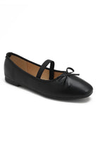 BLACK BOW DETAIL SLIP ON FLATS MARY JANE BALLET PUMPS SHOES