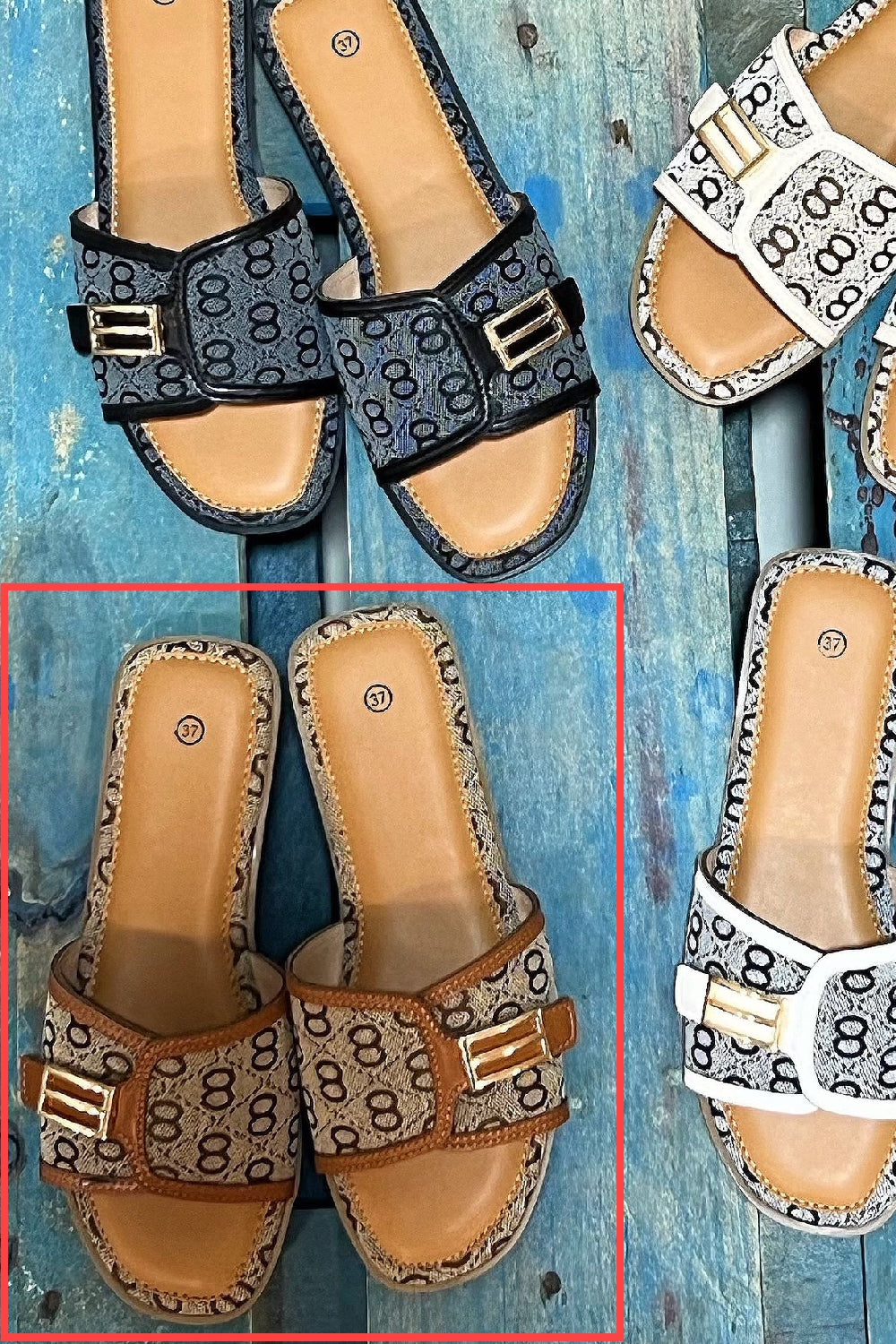 CAMEL FLAT SLIP ON DESIGNER TRIM DETAIL SUMMER SLIDES HOLIDAY SANDALS