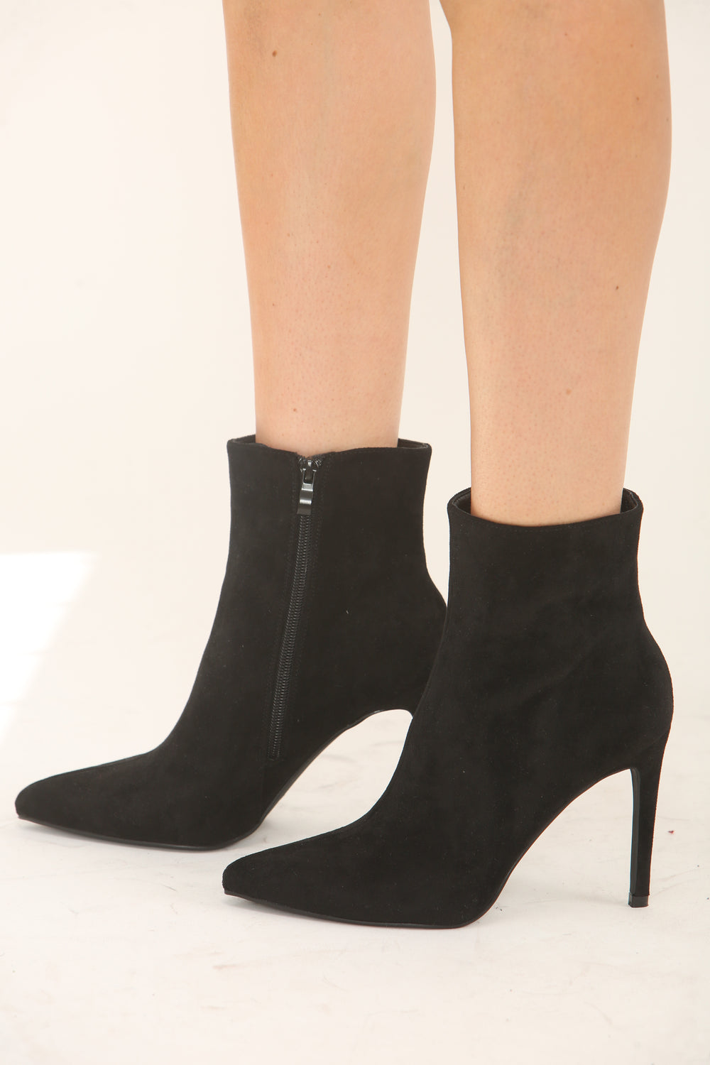 Women's Stiletto Heel Ankle Boots in Black