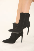 Women's Stiletto Heel Ankle Boots in Black