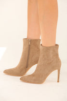Women's Stiletto Heel Ankle Boots in Camel