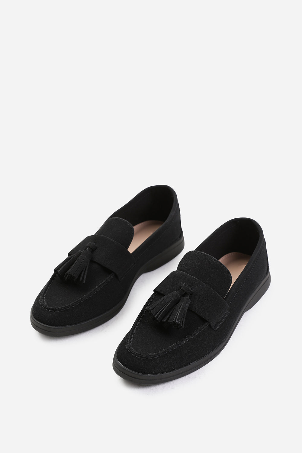 Black Suede Tassel Loafer