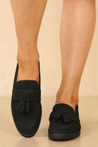 Black Suede Tassel Loafer