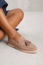 Khaki Suede Tassel Loafer