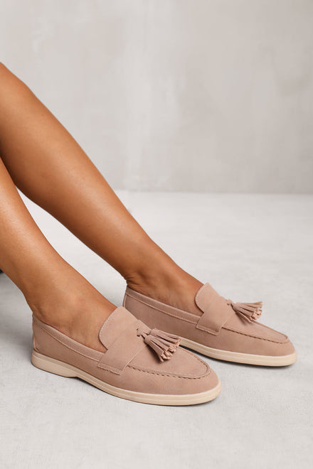 Khaki Suede Tassel Loafer